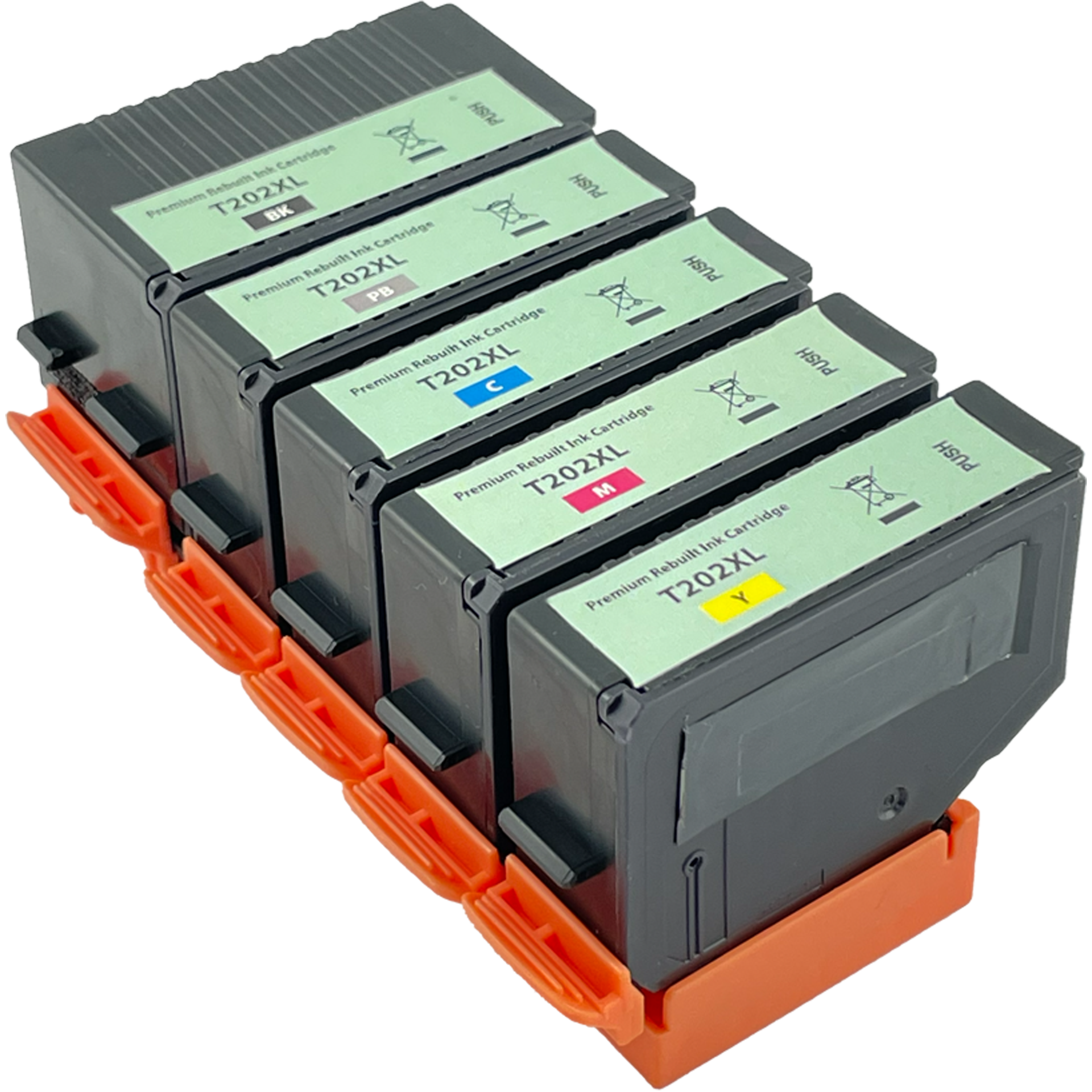 Rebuilt Druckerpatronen für Epson 202XL BKCMY + 1 Foto Schwarz 5er Set C13T02G74010