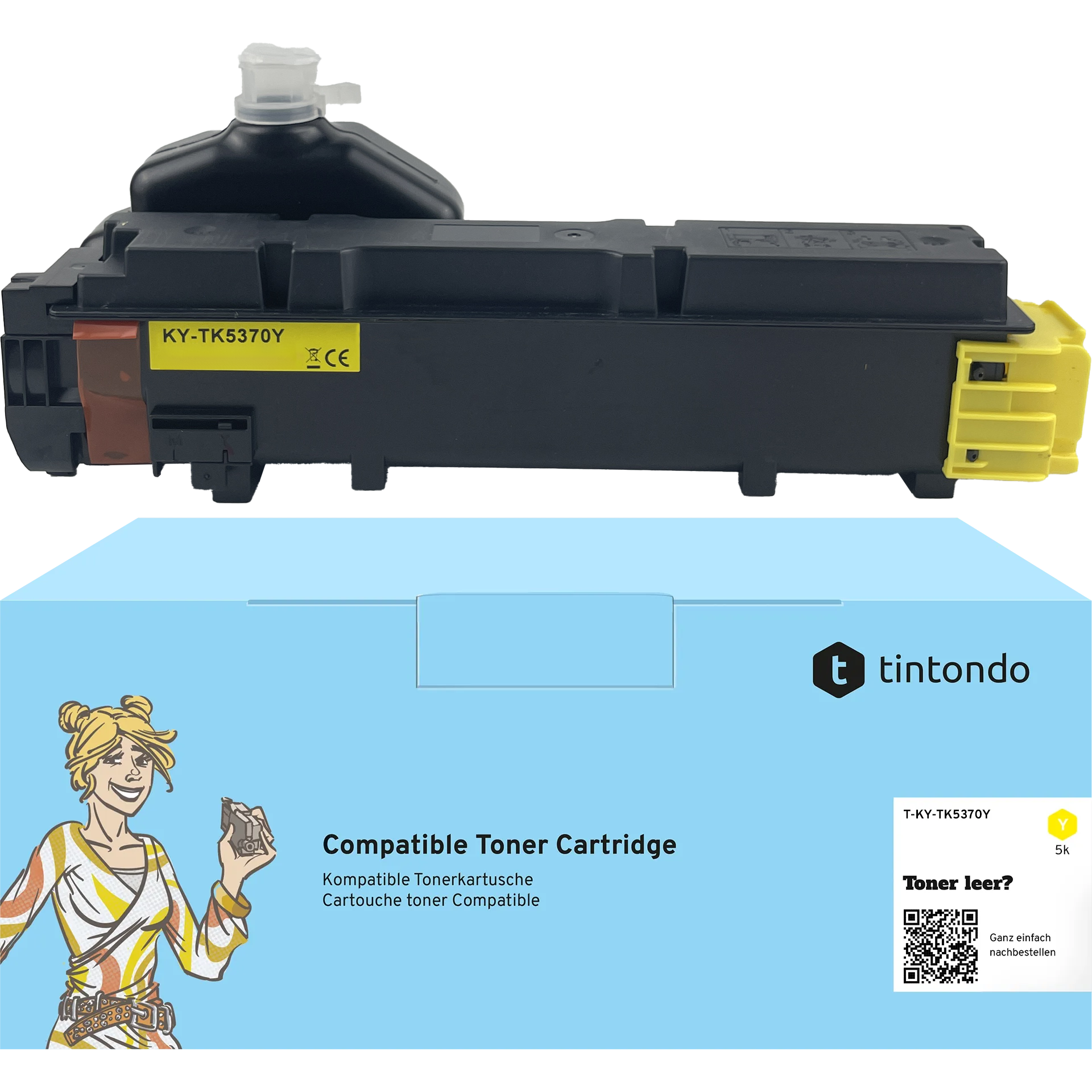 Toner, kompatibel zu Kyocera TK-5370 Yellow ~ 5.000 Seiten – passend für Kyocera ECOSYS MA3500cix, MA3500cifx, PA3500cx
