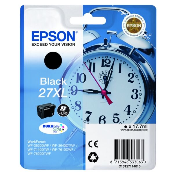 Original Tintenpatrone Epson 27XL Black
