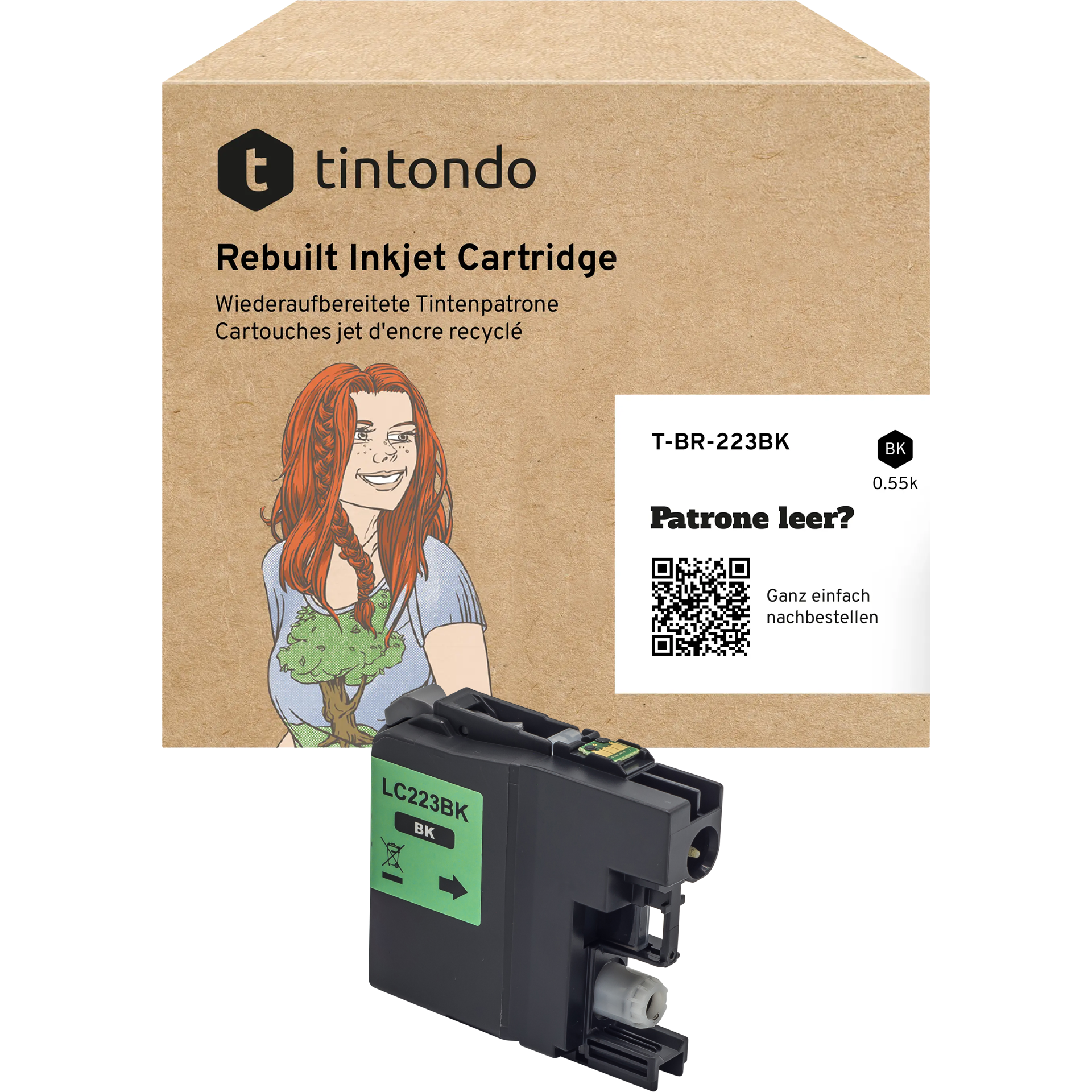 Recycelte Tintenpatrone Brother LC-223 Black ~ 700 Seiten