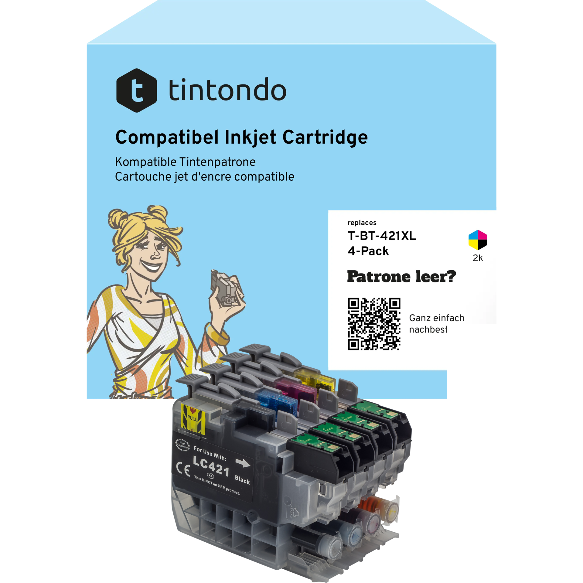 Tintenpatronen, kompatibel zu Brother LC-421XL CMYK Multipack