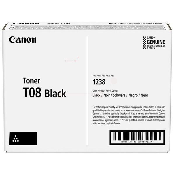 Original Toner Canon T08 Black