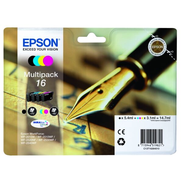 Original Tintenpatronen Epson 16 Viererpack CMYK