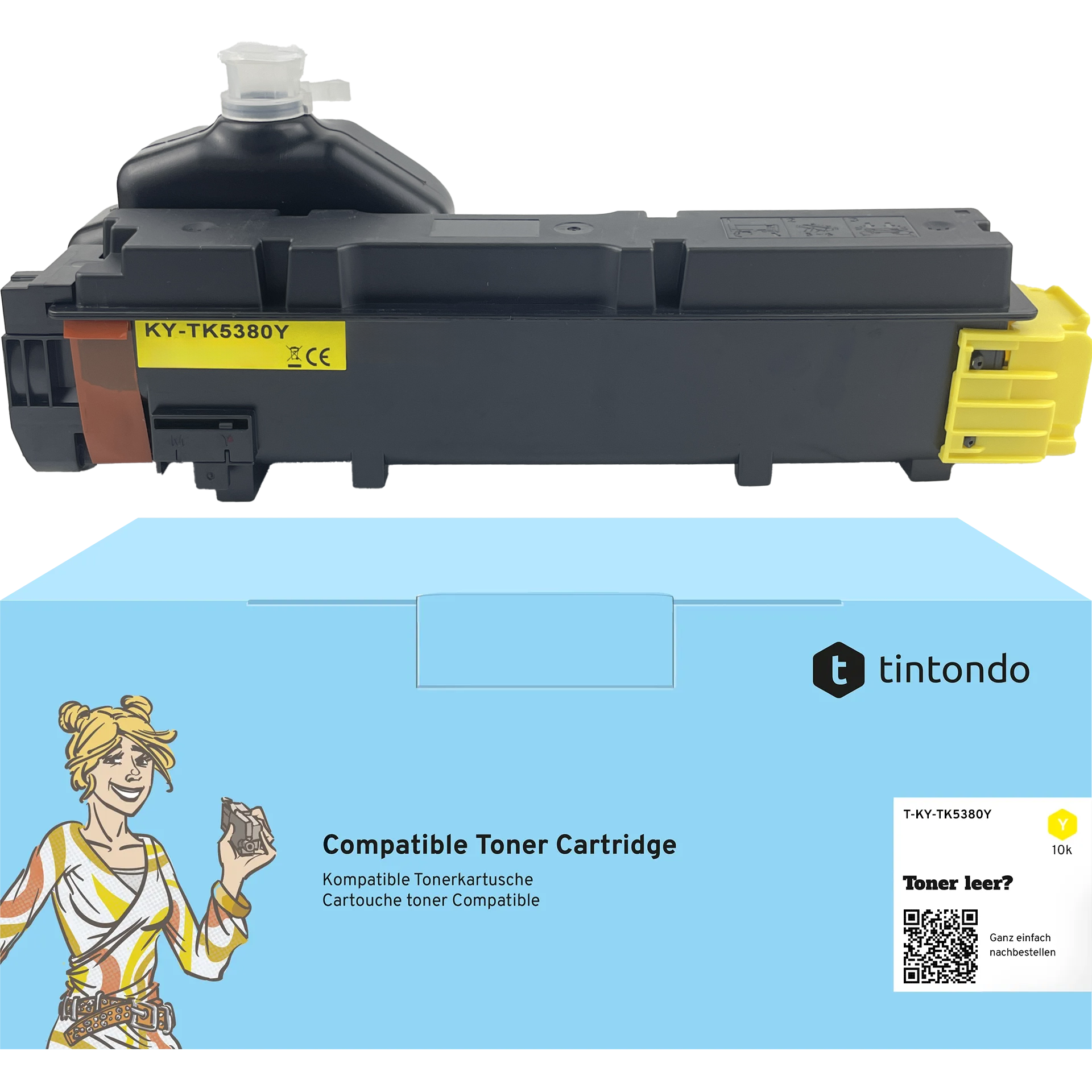 Toner, kompatibel zu Kyocera TK-5380 Yellow ~ 10.000 Seiten – passend für Kyocera ECOSYS MA4000cix, MA4000cifx, PA4000cx