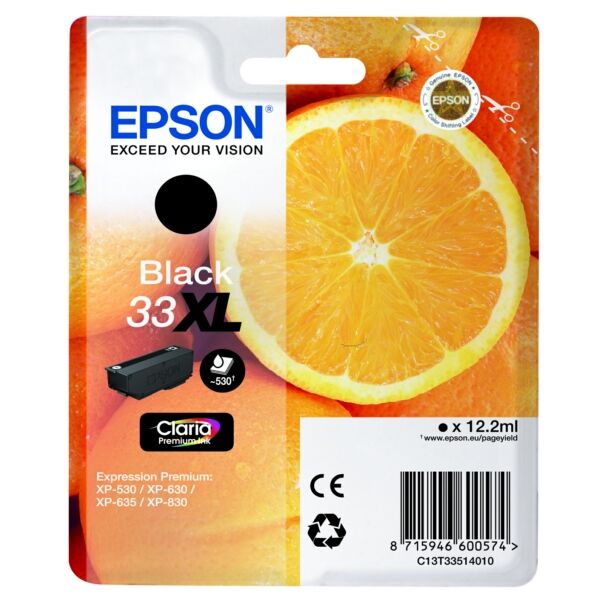 Original Tintenpatrone Epson 33XL Black