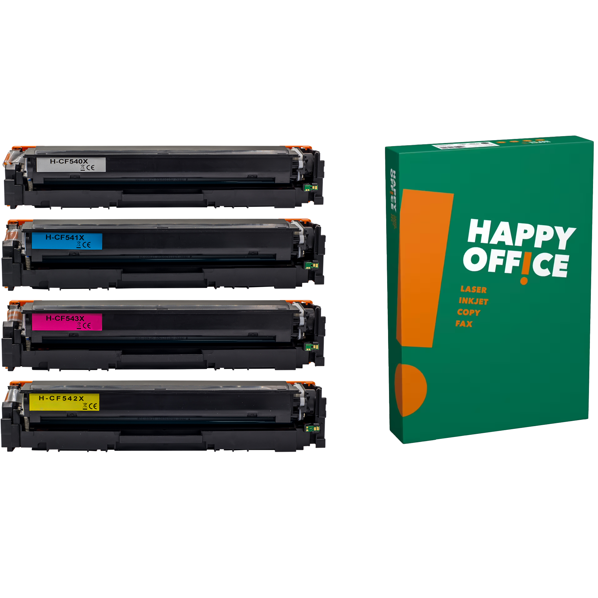 Toner kompatibel für HP Color LaserJet Pro M254dw CF540X CF541X CF542X CF543X 203X BKCMY 4er Set
