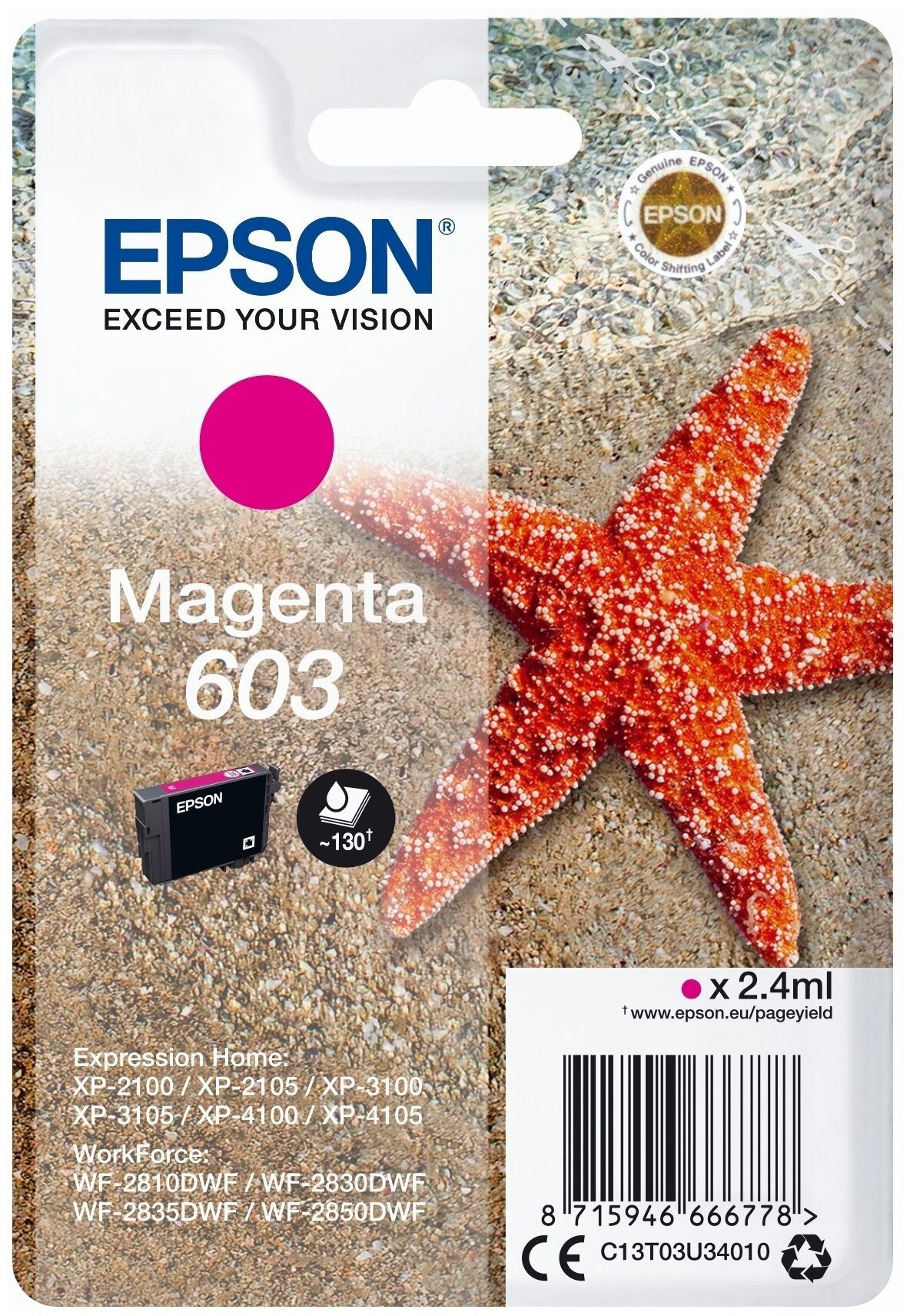 Tinte / Epson - C13T03U34010 / 603