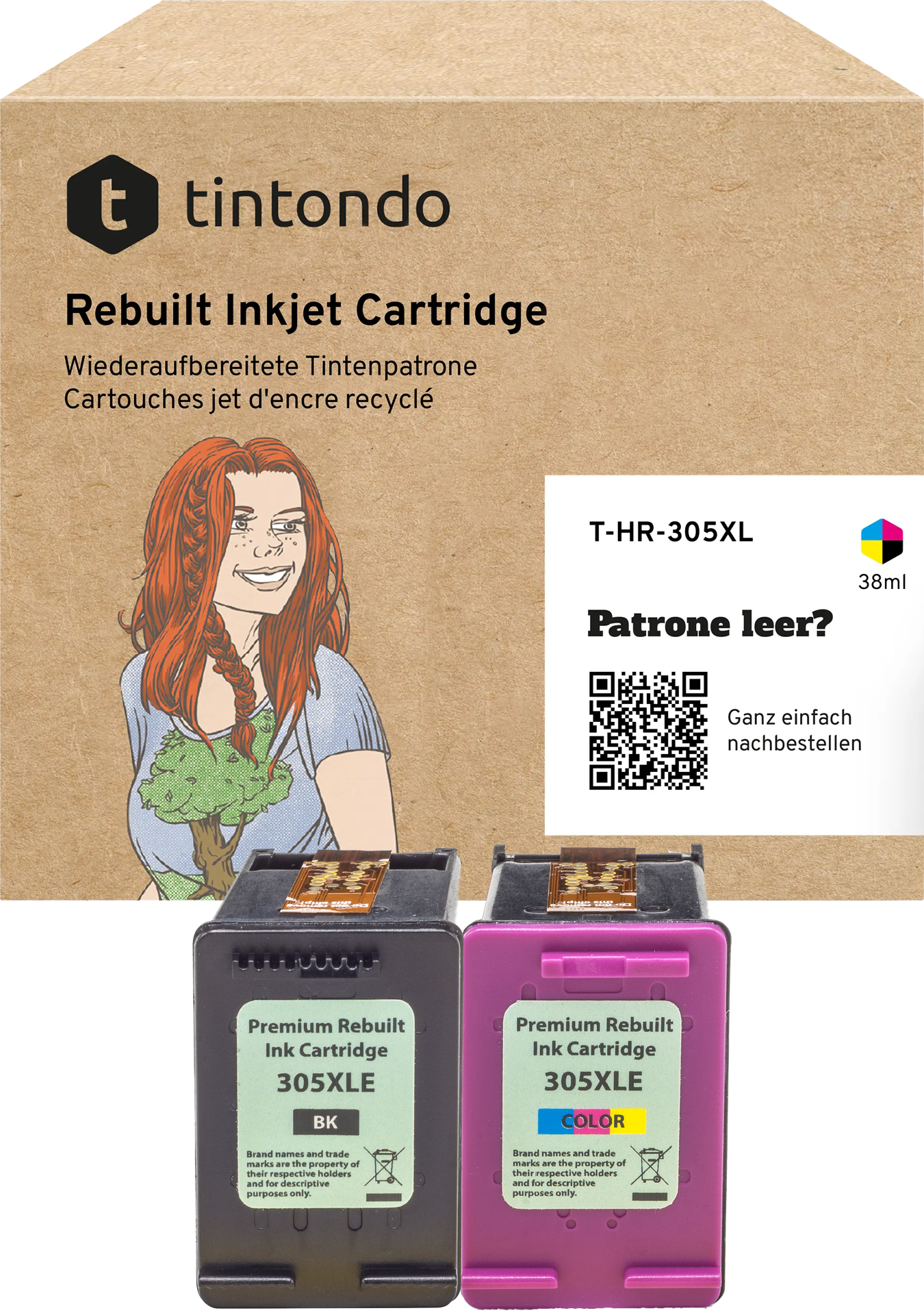 Recycelte Tintenpatronen HP 305XL Black+Color Multipack