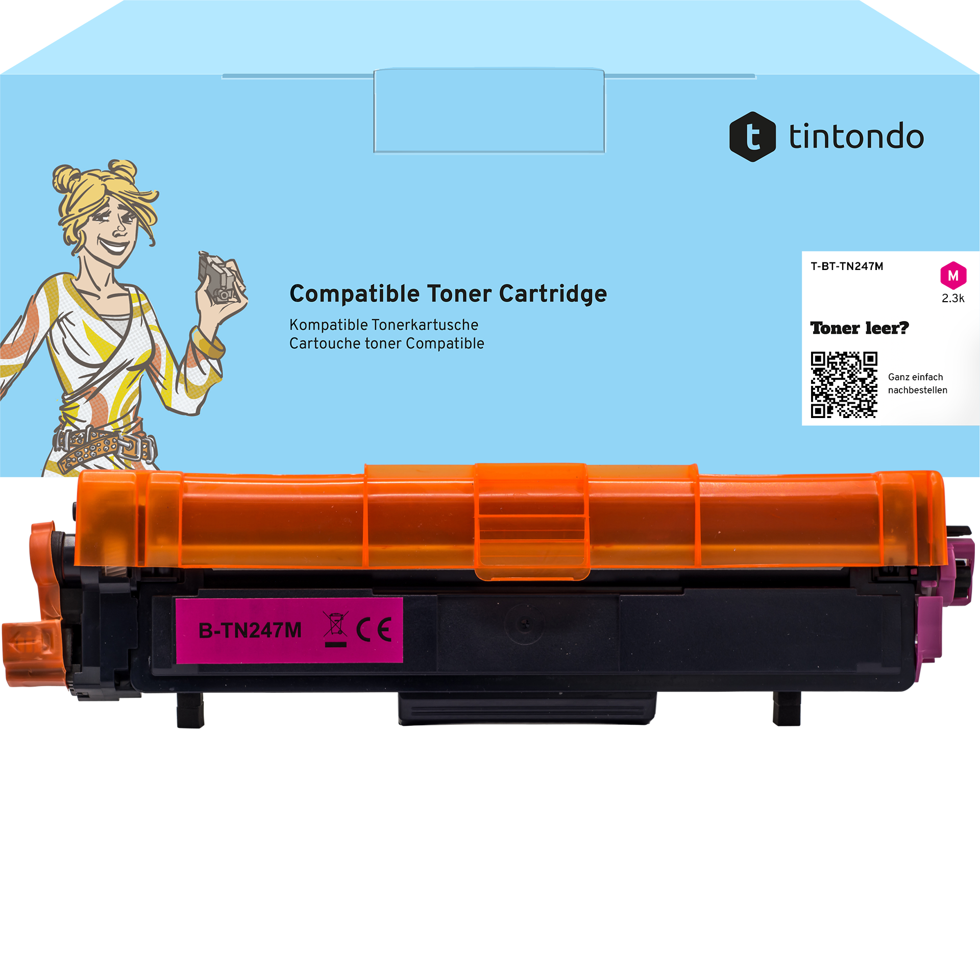Toner, kompatibel zu Brother TN-247 Magenta ~ 2.300 Seiten – passend für Brother HL-L3270CDW, DCP-L3550CDW, MFC-L3750CDW Toner, kompatibel zu Brother TN-247 Magenta ~ 2.300 Seiten – passend für Brother HL-L3270CDW, DCP-L3550CDW, MFC-L3750CDW
