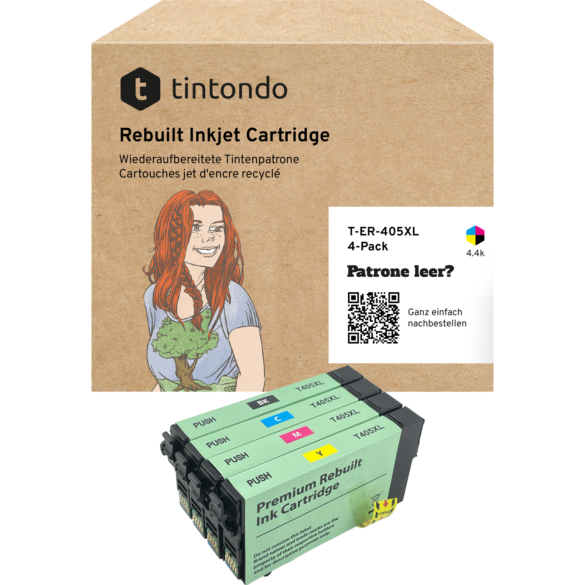 Recycelte Tintenpatronen Epson 405XL CMYK Multipack – passend für Epson WorkForce Pro WF-3820DWF, WF-4820DWF, WF-4830DTWF Recycelte Tintenpatronen Epson 405XL CMYK Multipack – passend für Epson WorkForce Pro WF-3820DWF, WF-4820DWF, WF-4830DTWF