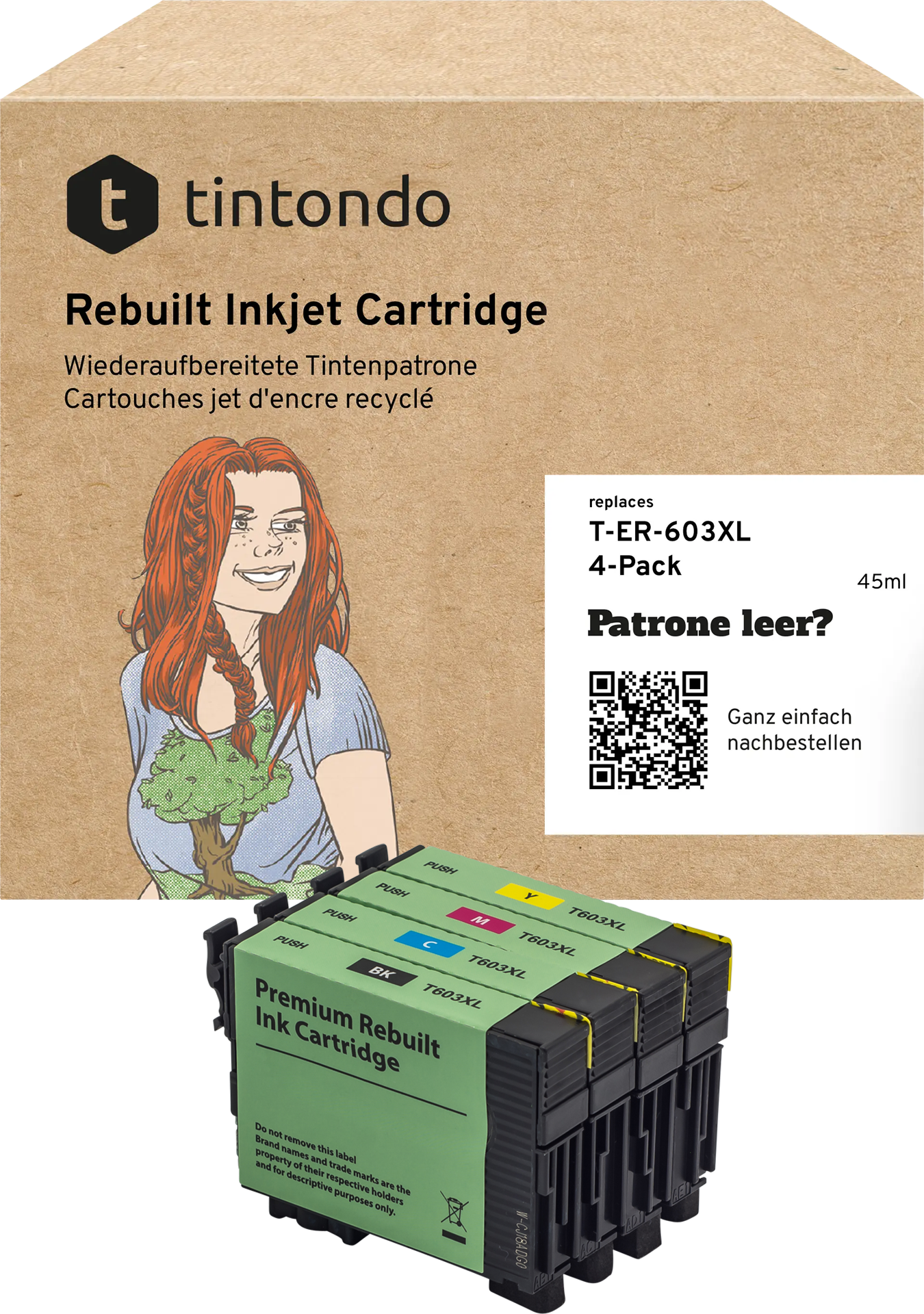 Recycelte Tintenpatronen Epson 603XL CMYK Multipack – passend für Epson Expression Home XP-3100, XP-4100, Workforce WF-2830DWF Recycelte Tintenpatronen Epson 603XL CMYK Multipack – passend für Epson Expression Home XP-3100, XP-4100, Workforce WF-2830DWF