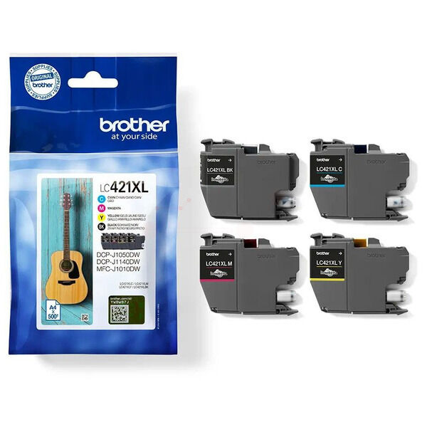 Original Tintenpatronen Brother LC-421XL Viererpack CMYK