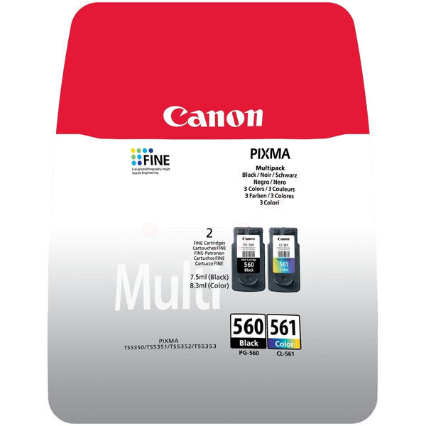 Original Druckerpatronen Canon PG-560+CL-561 Doppelpack Black and Color