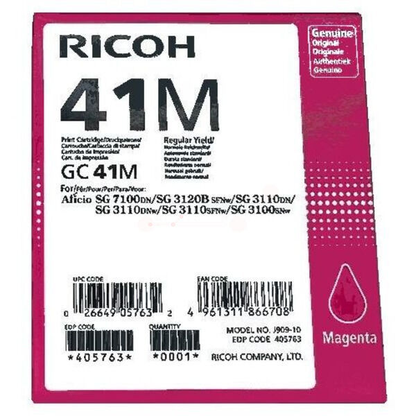 Original Gelkartusche Ricoh GC-41M Magenta