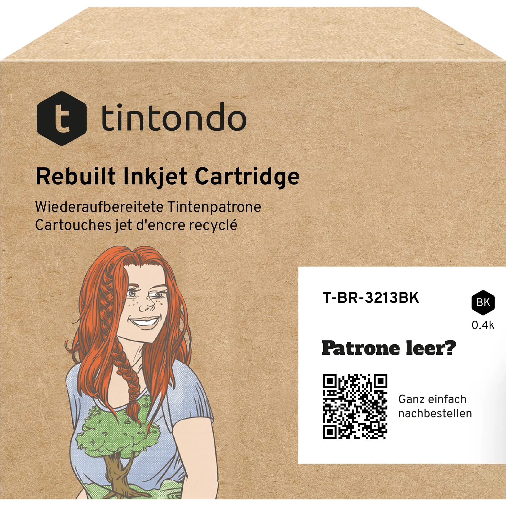Recycelte Tintenpatrone Brother LC-3213 Black ~ 500 Seiten