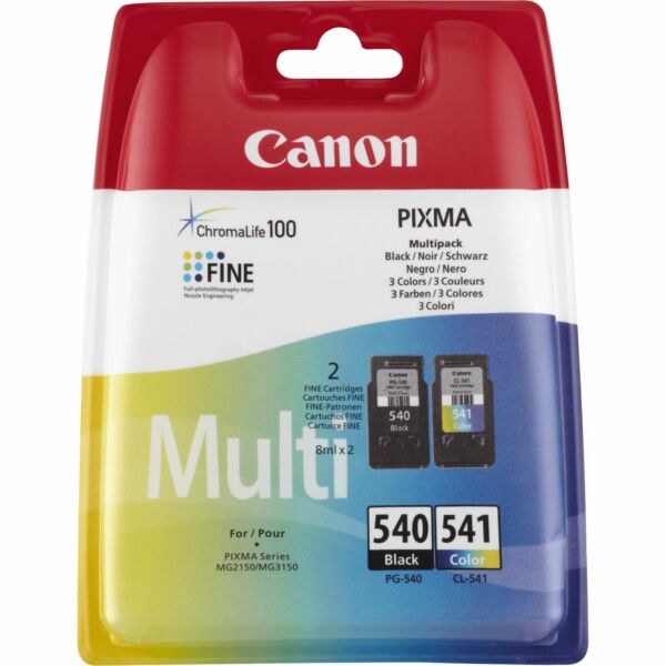 Original Druckerpatronen Canon PG-540+CL-541 Doppelpack Black and Color