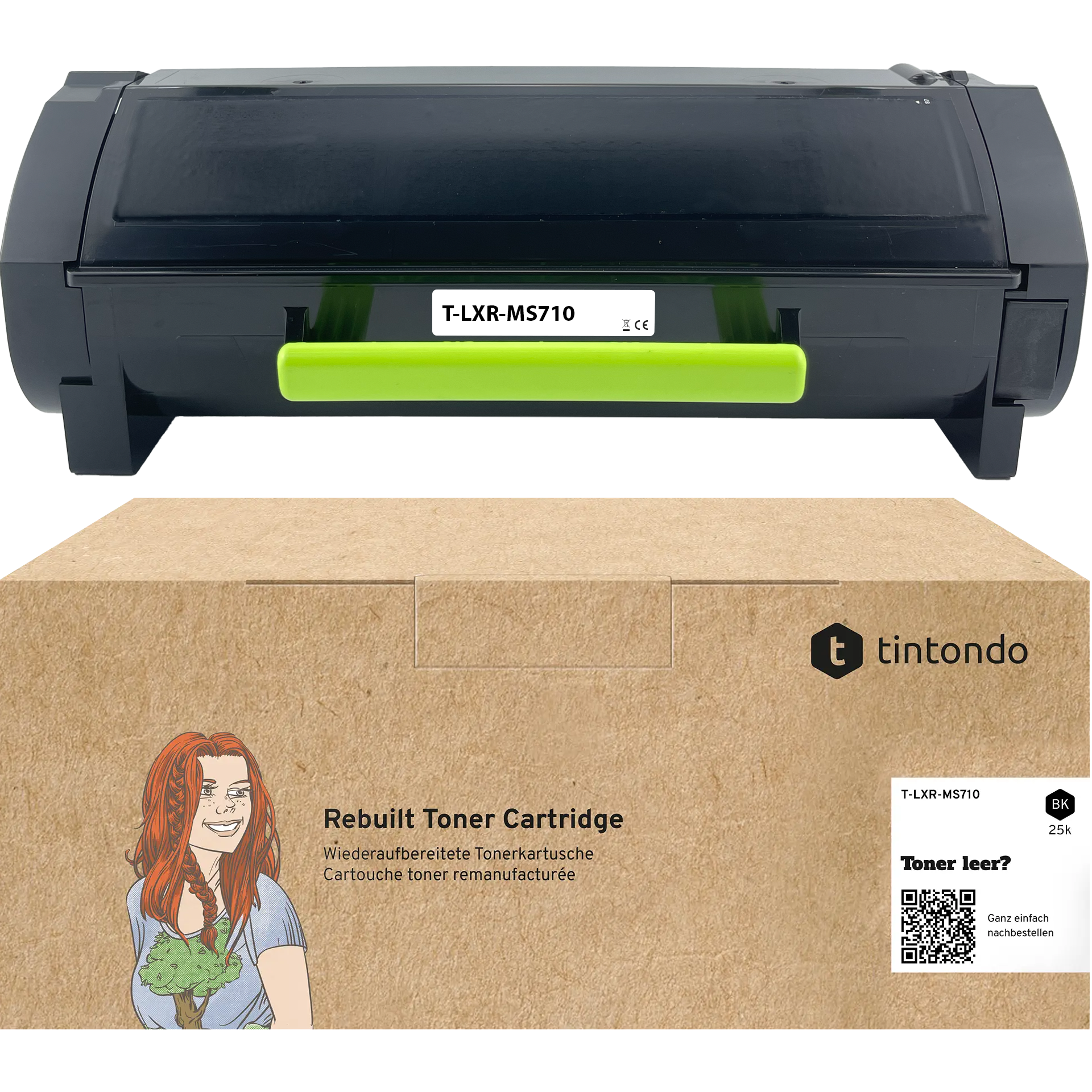 Rebuilt Toner für Lexmark MS710dn MS711dn 52D2H00 Schwarz