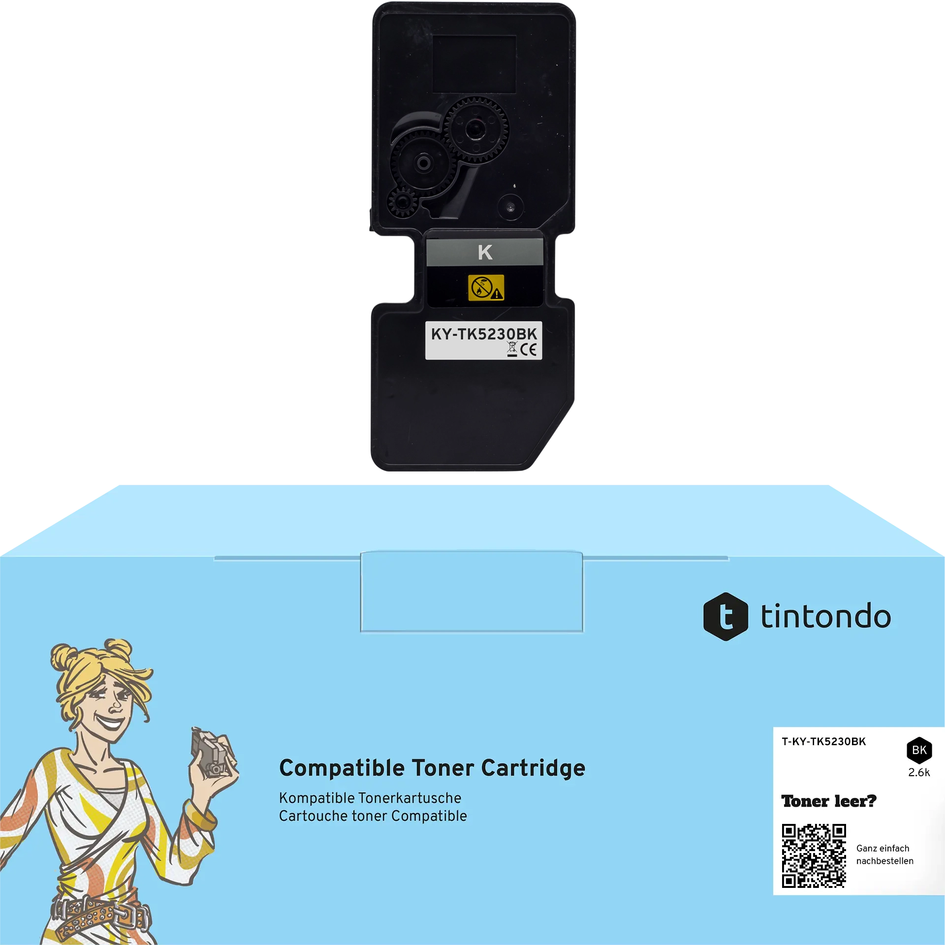 Toner, kompatibel zu Kyocera TK-5230 Black ~ 2.600 Seiten – passend für Kyocera ECOSYS P5021cdw, M5521cdn, M5521cdw