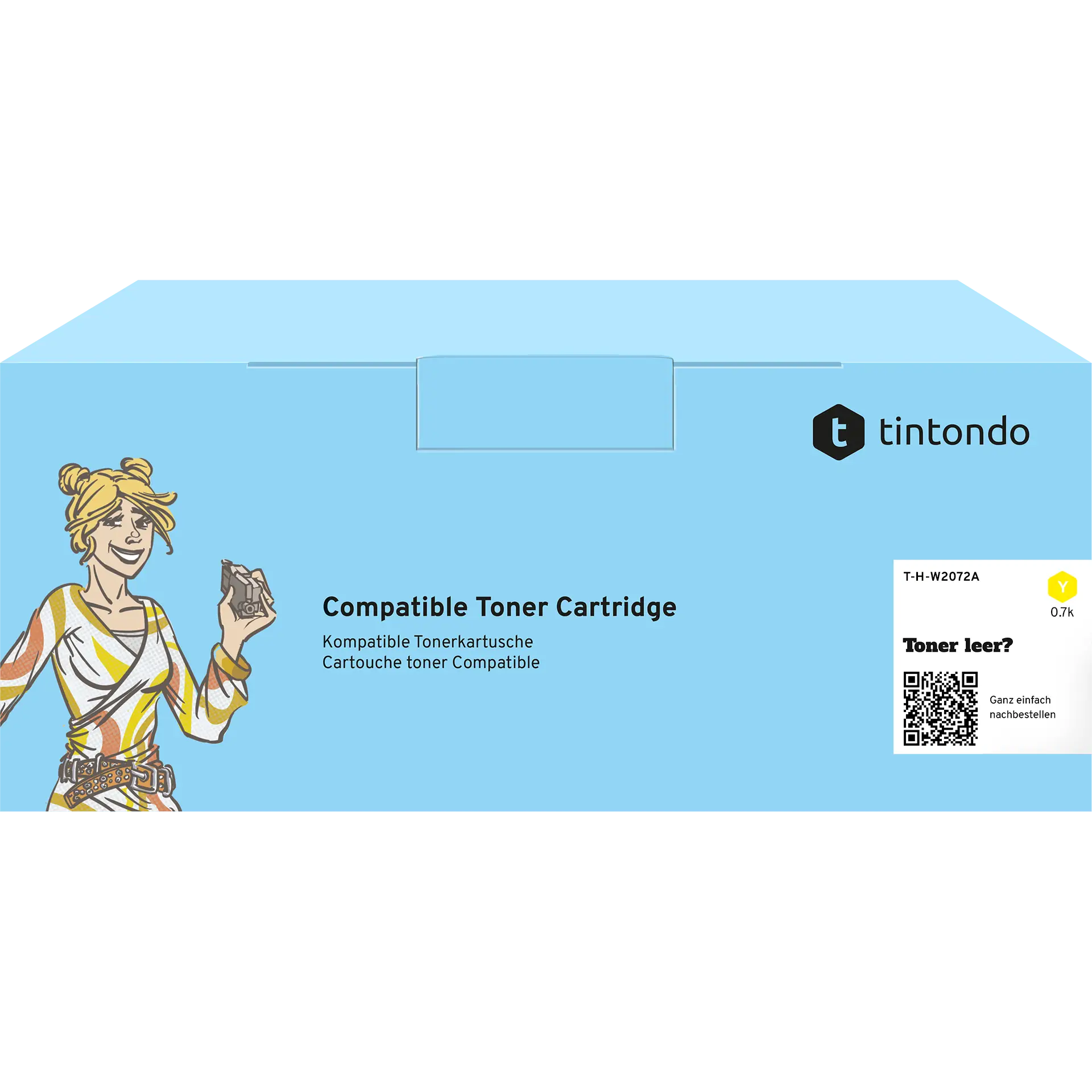 Toner, kompatibel zu HP W2072A Yellow ~ 700 Seiten