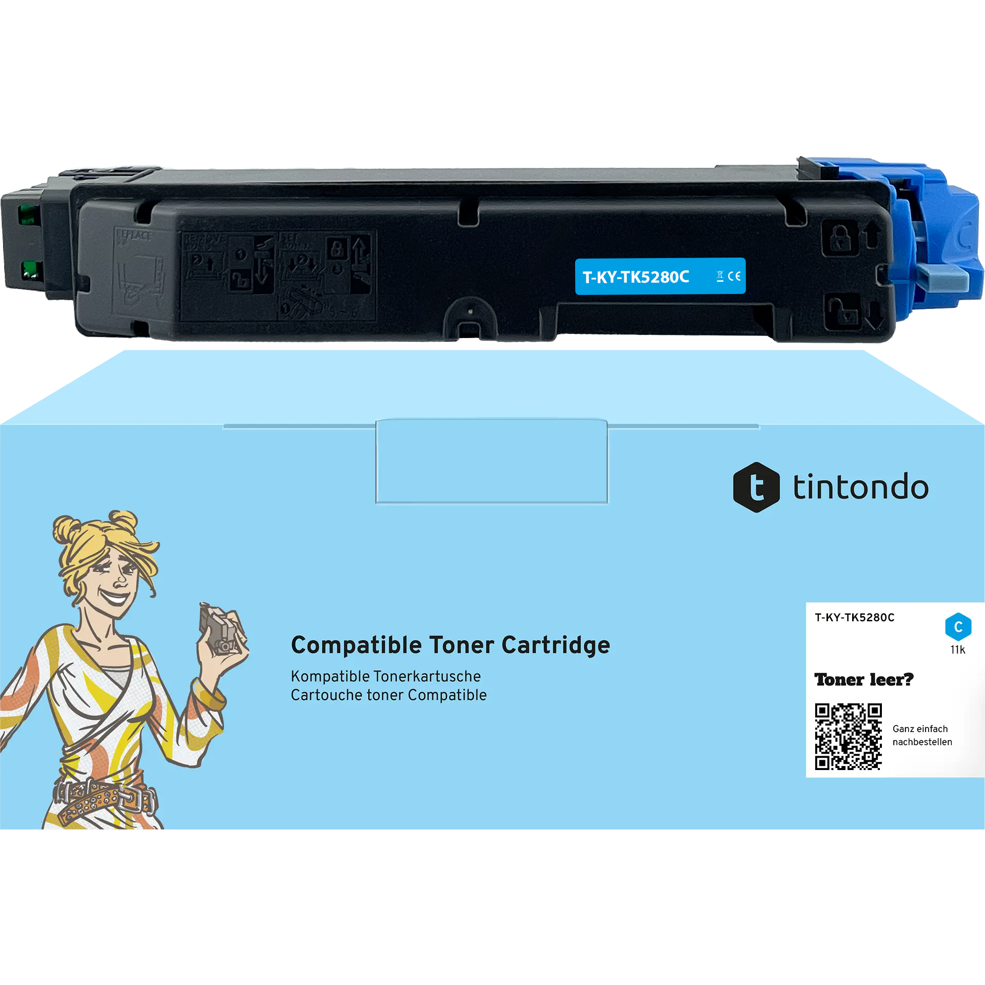 Toner kompatibel für Kyocera TK-5280 Cyan
