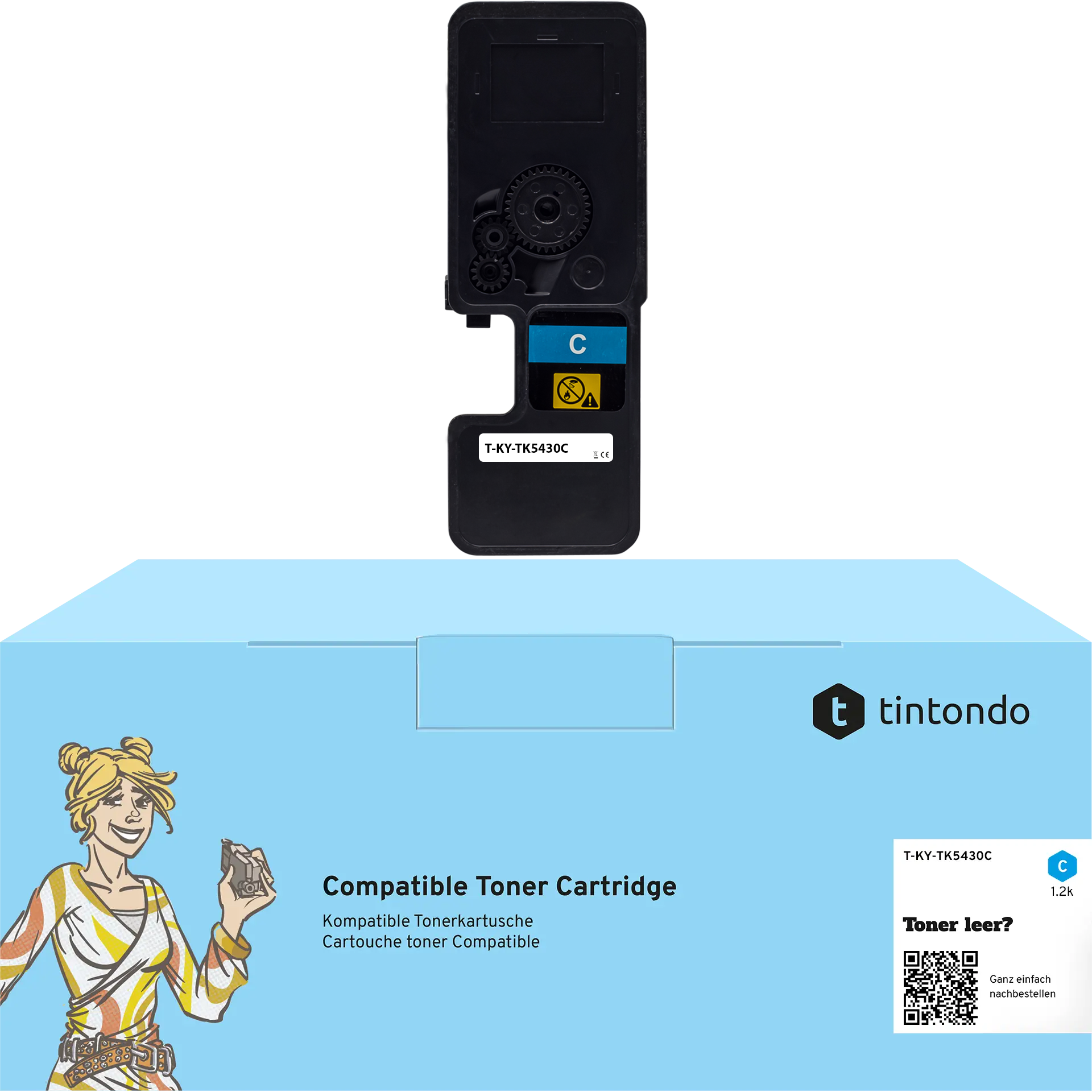 Toner kompatibel für Kyocera TK-5430 Cyan