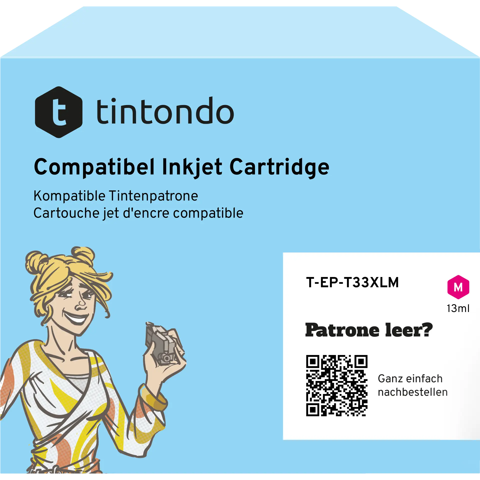 Tintenpatrone, kompatibel zu Epson 33XL Magenta ~ 650 Seiten