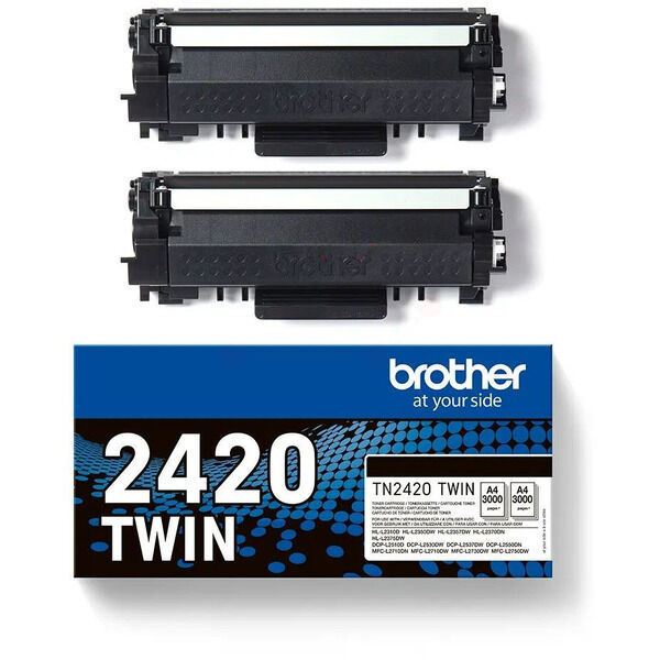 Original Toner Brother TN-2420TWIN Doppelpack Black