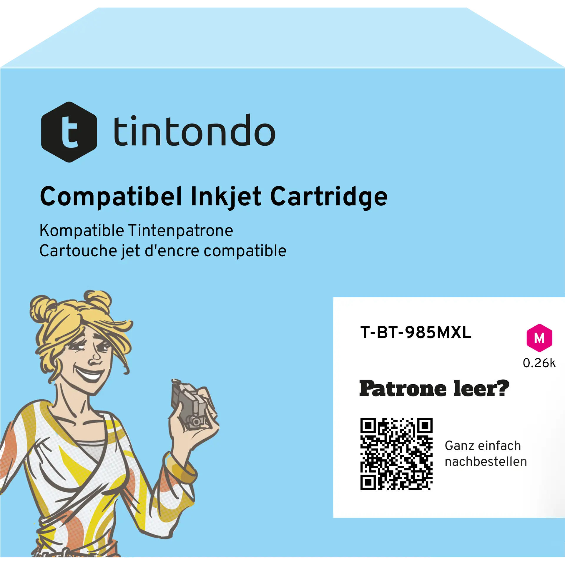 Tintenpatrone, kompatibel zu Brother LC-985 Magenta ~ 260 Seiten