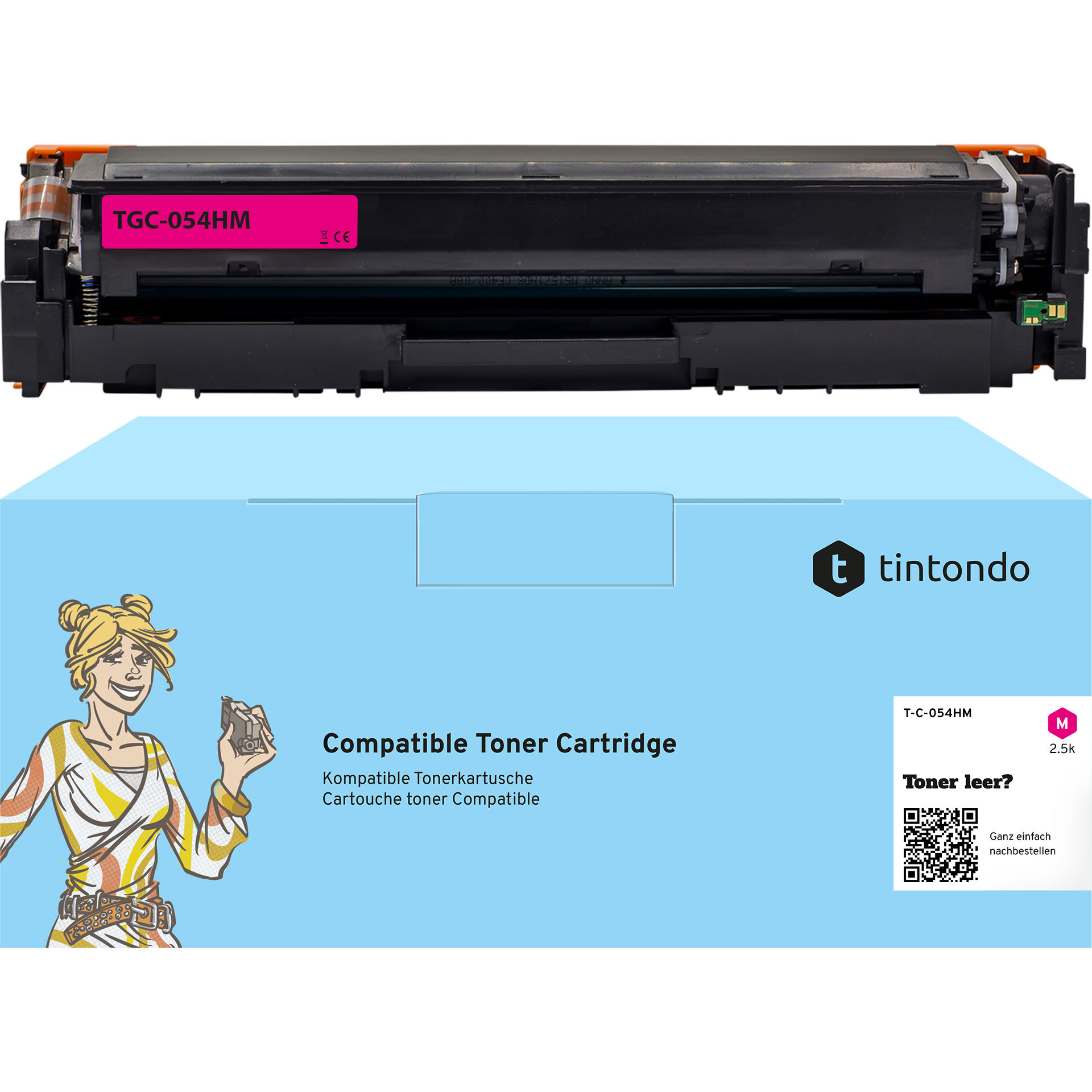 Toner kompatibel zu Canon 054H Magenta