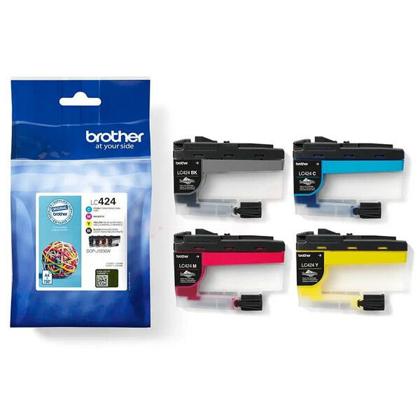 Original Tintenpatronen Brother LC-424 Viererpack CMYK