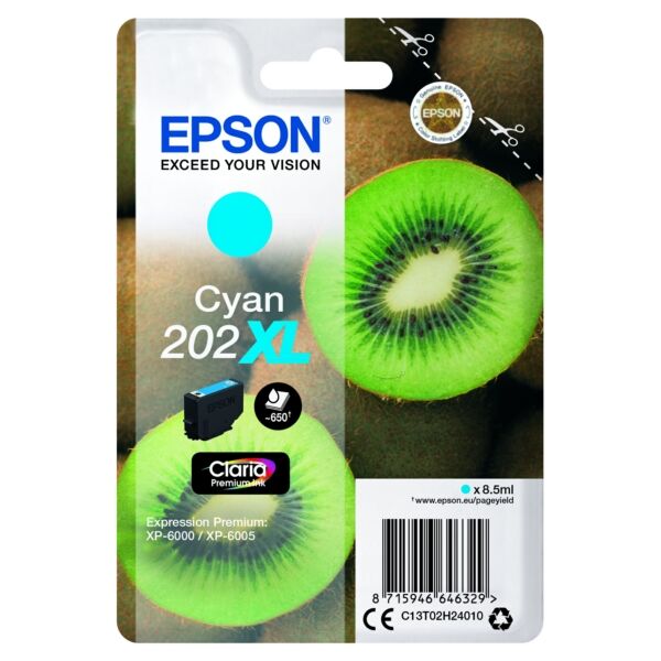 Original Tintenpatrone Epson 202XL Cyan