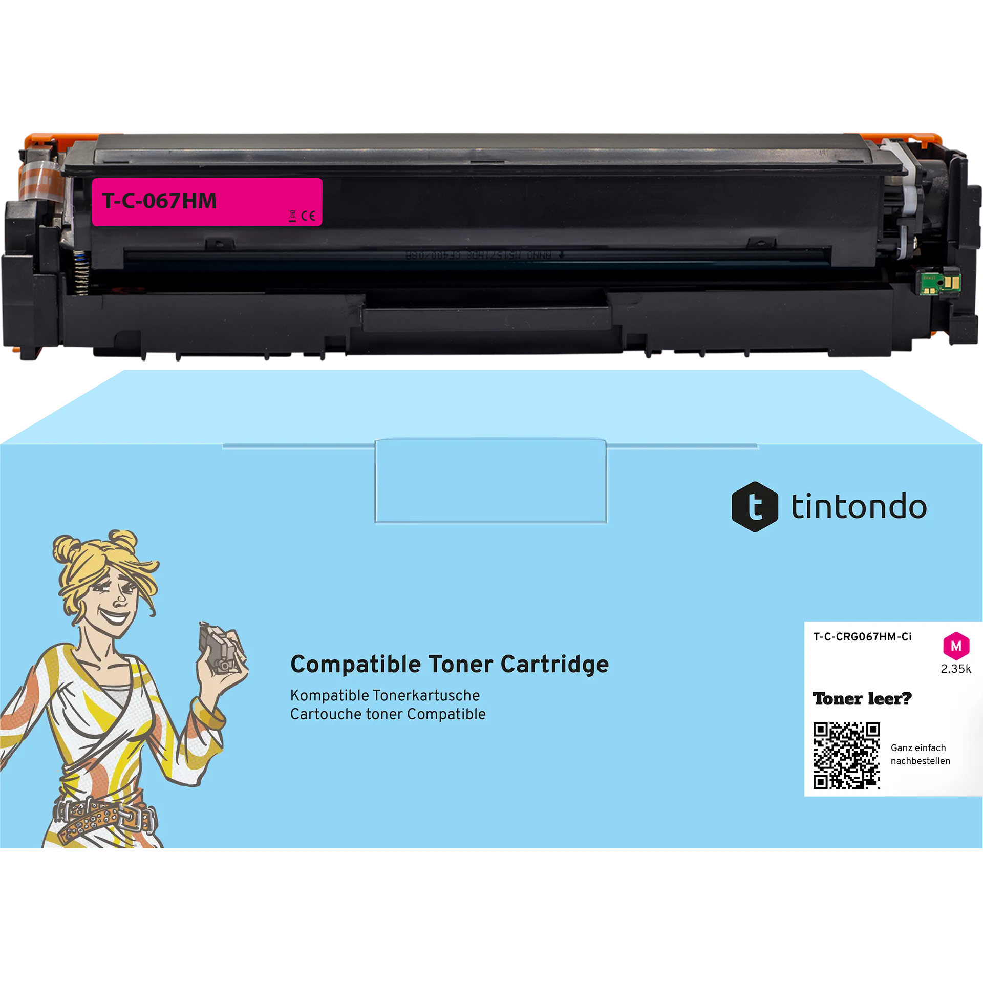 Toner kompatibel zu Canon  067H Magenta