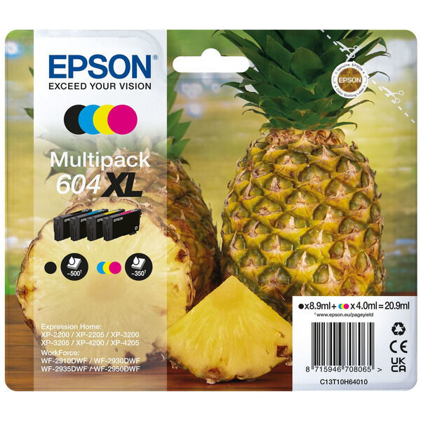 Original Tintenpatronen Epson 604XL Viererpack CMYK