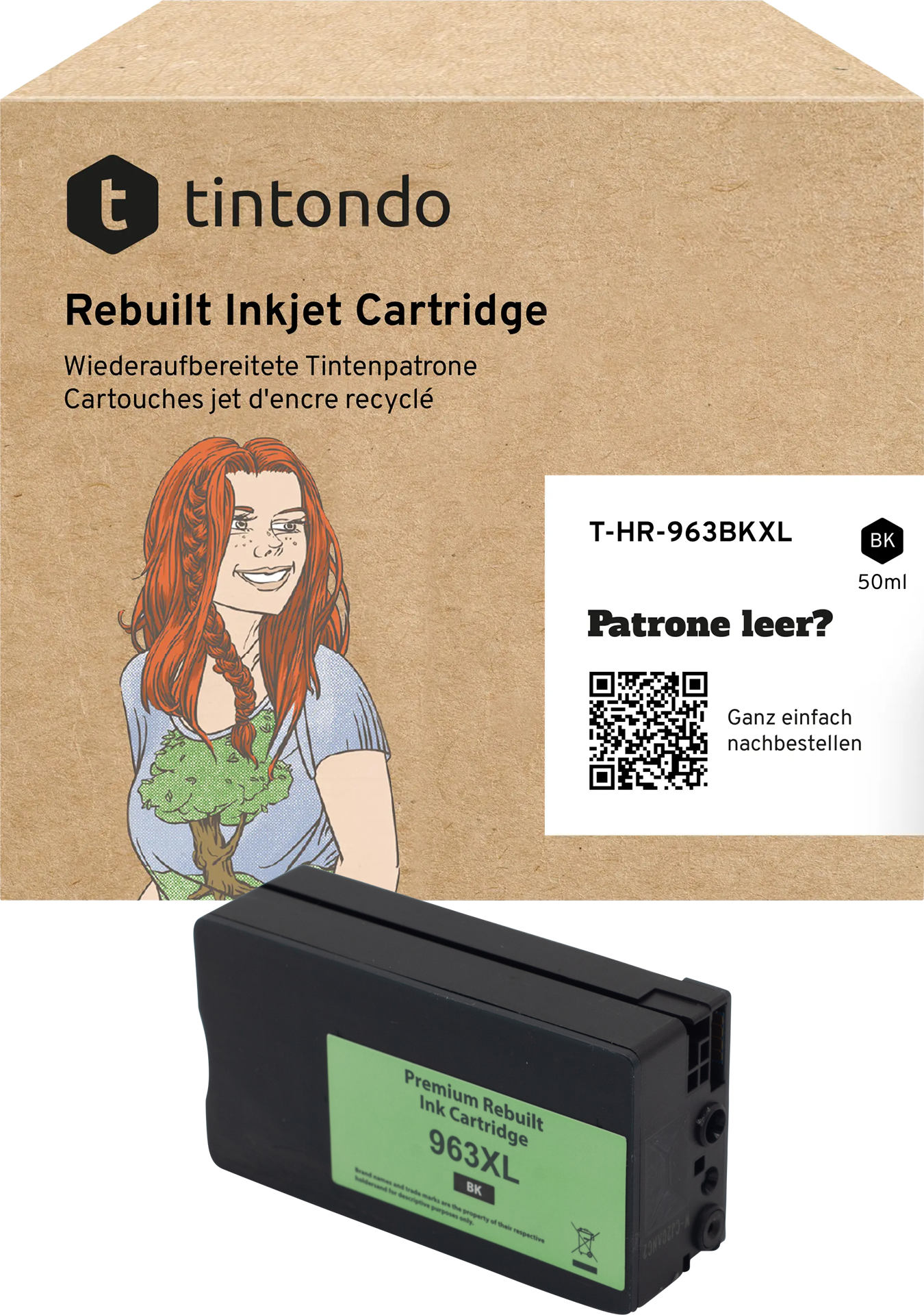Recycelte Tintenpatrone HP 963XL Black ~ 2.000 Seiten