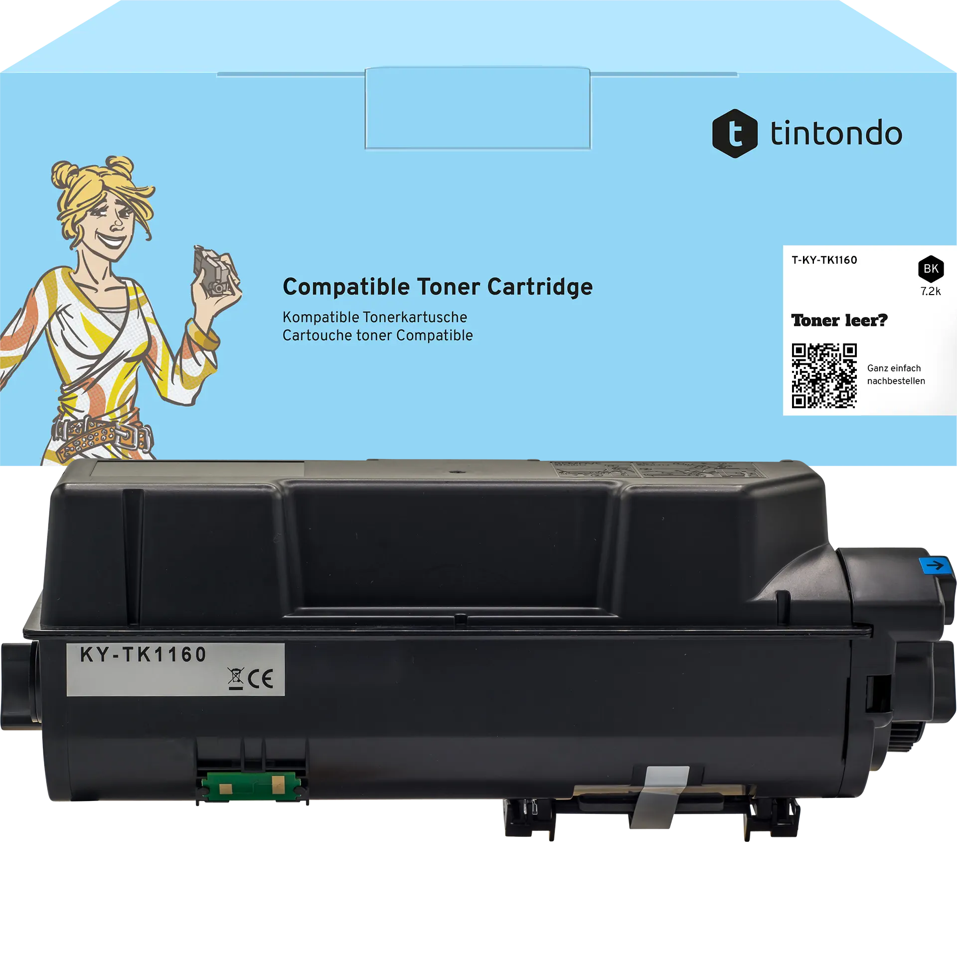 Toner, kompatibel zu Kyocera TK-1160 Black ~ 7.200 Seiten