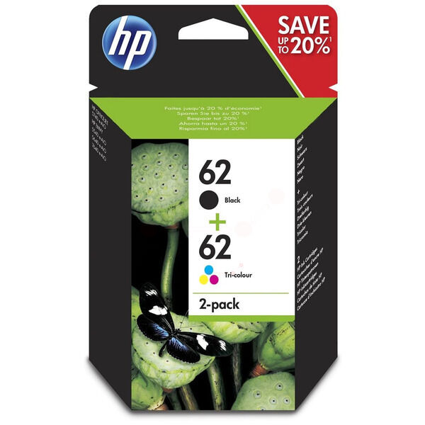 Original Druckerpatronen HP 62 Doppelpack Black and Color