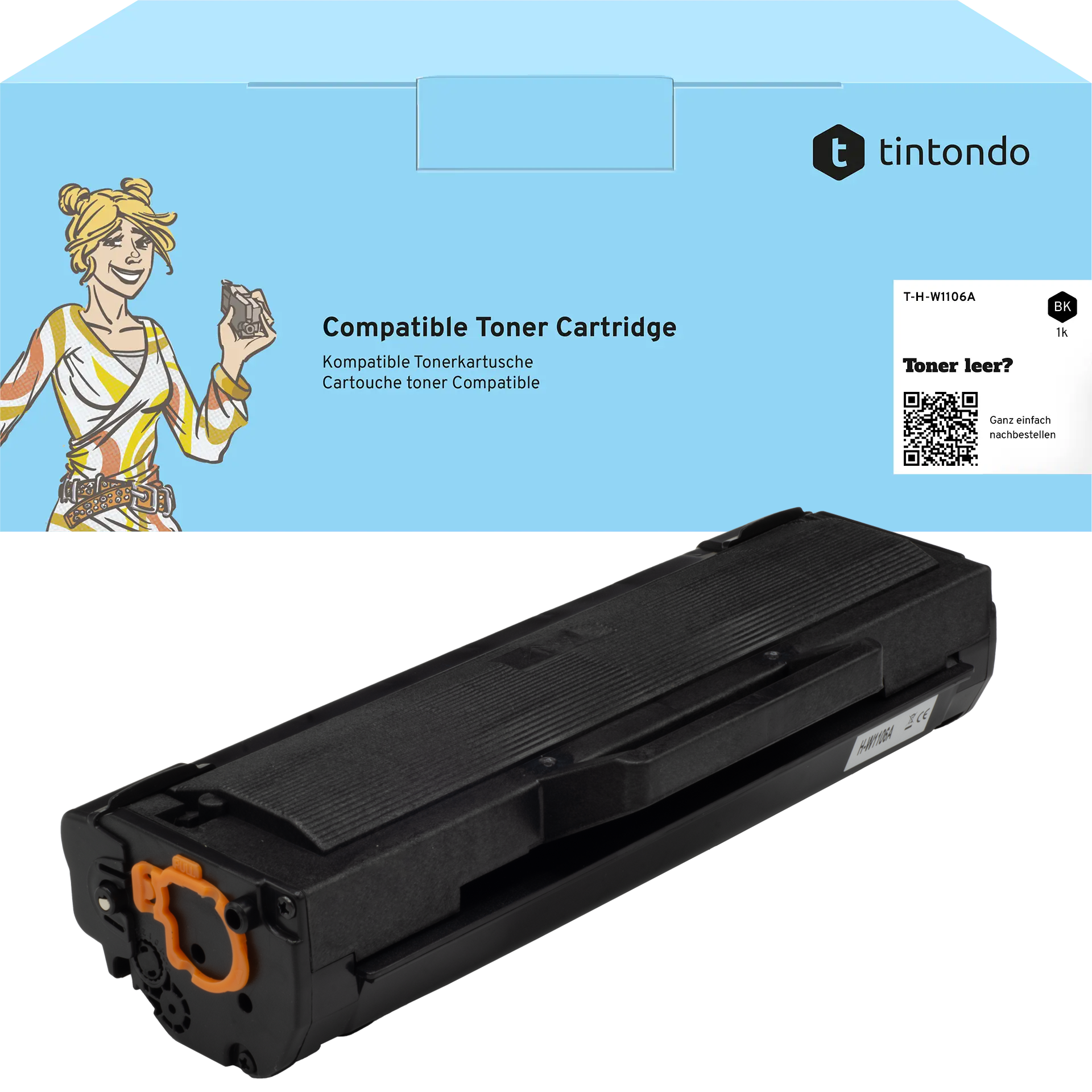 Toner, kompatibel zu HP W1106A Black ~ 1.000 Seiten