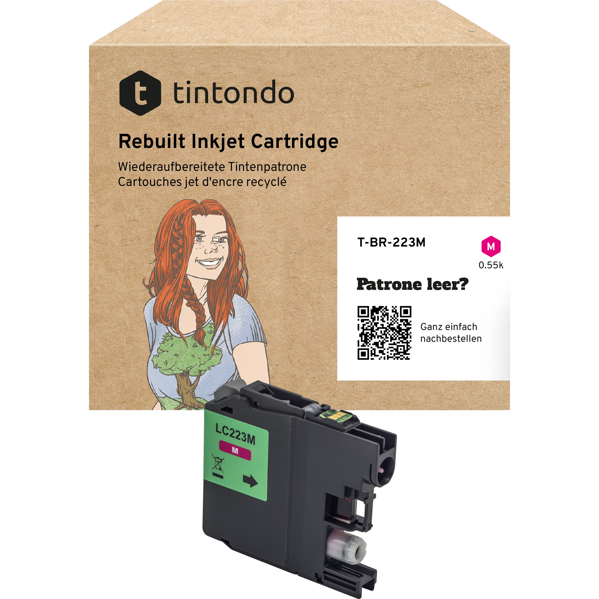 Recycelte Tintenpatrone Brother LC-223 Magenta ~ 700 Seiten
