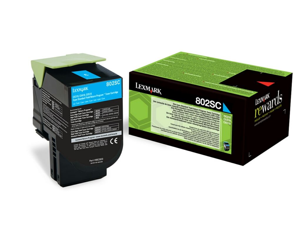 Toner / Lexmark - 80C2SC0 / 802SC