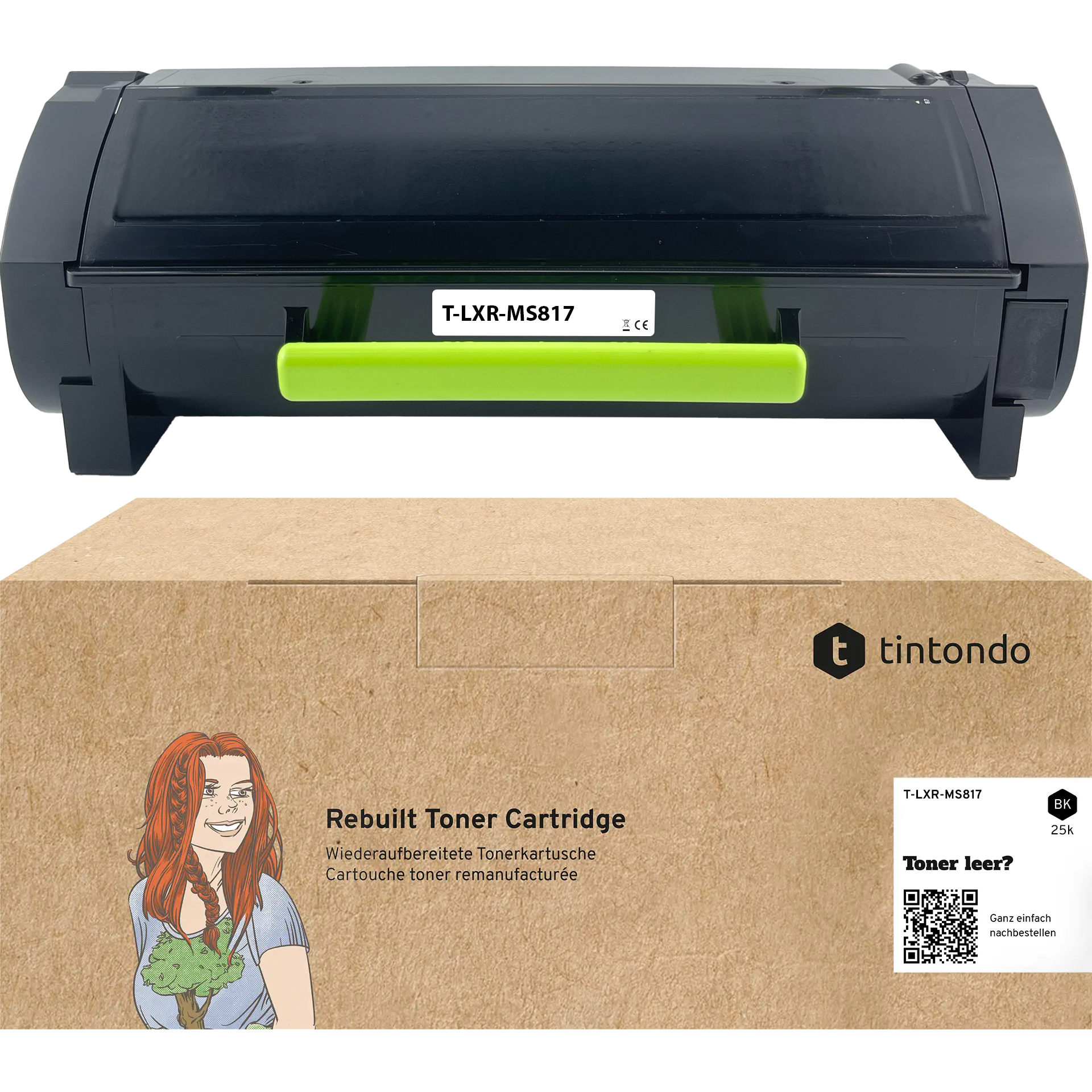 Rebuilt Toner für Lexmark MS817dn MS818dn 53B2H00 Schwarz