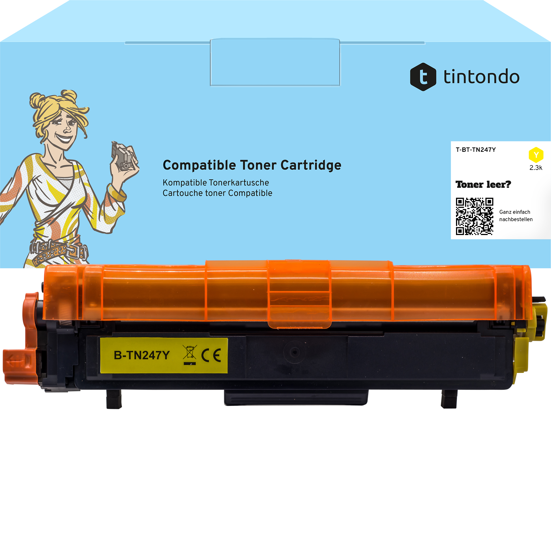 Toner, kompatibel zu Brother TN-247 Yellow ~ 2.300 Seiten – passend für Brother HL-L3270CDW, DCP-L3550CDW, MFC-L3750CDW Toner, kompatibel zu Brother TN-247 Yellow ~ 2.300 Seiten – passend für Brother HL-L3270CDW, DCP-L3550CDW, MFC-L3750CDW