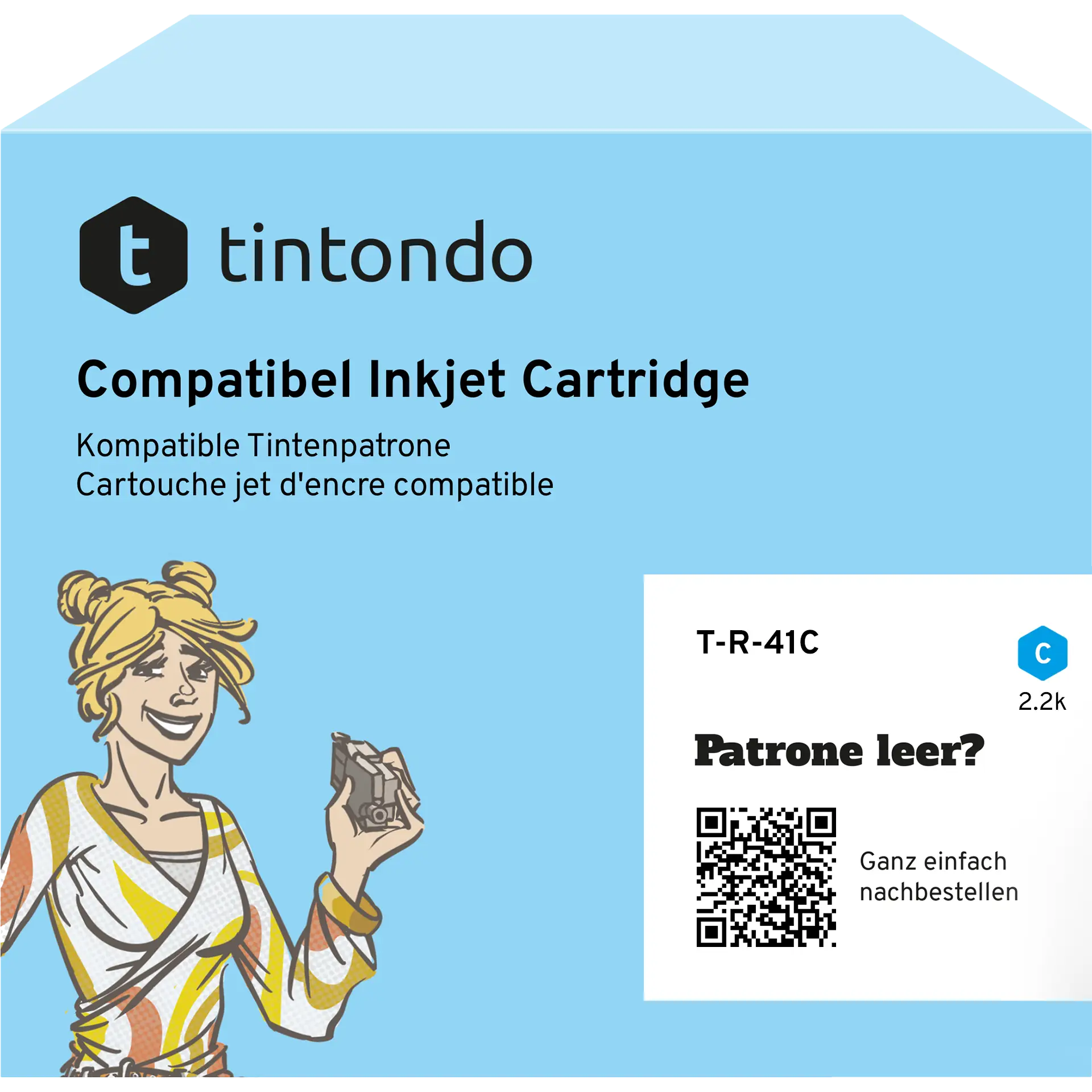 Tintenpatrone, kompatibel zu Ricoh GC-41 Cyan ~ 2.200 Seiten