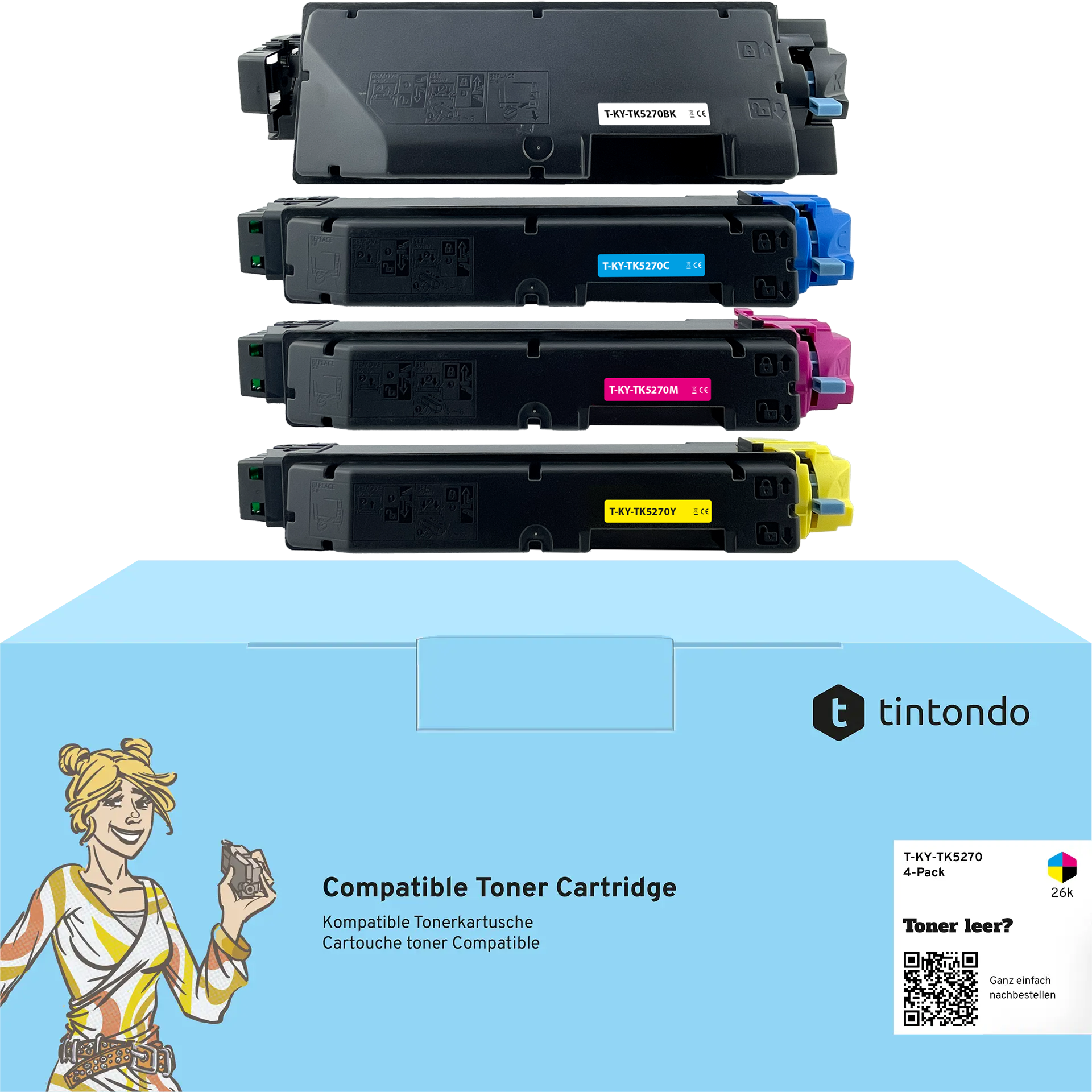 Toner kompatibel für Kyocera TK-5270 BKCMY 4er Set