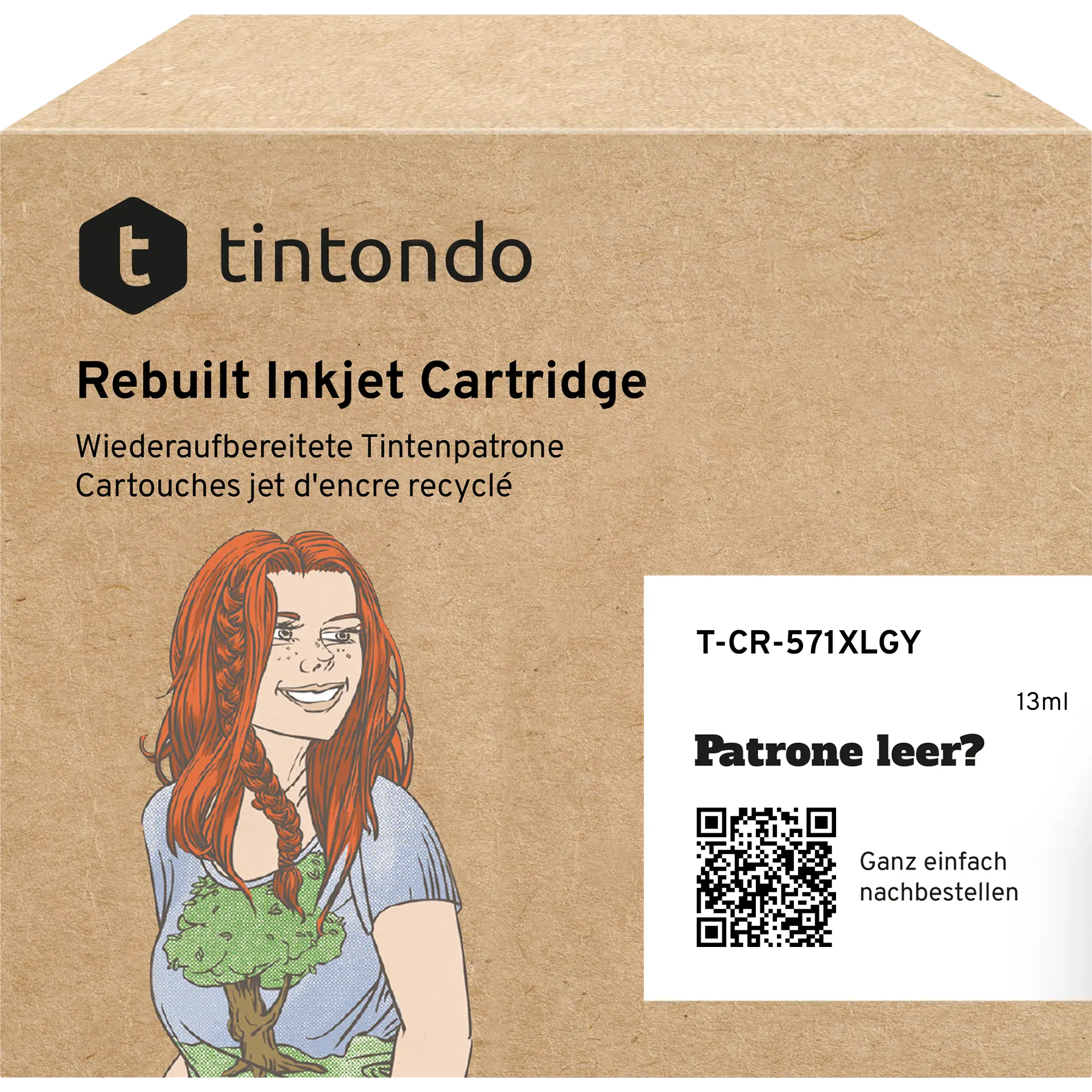 Wiederaufbereitete Tintenpatrone Canon CLI-571XL Grey