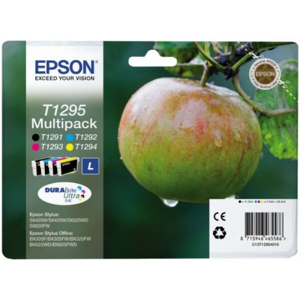 Original Tintenpatronen Epson T1295 Viererpack CMYK