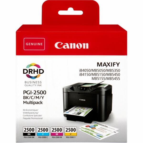 Original Tintenpatronen Canon PGI-2500 Viererpack CMYK