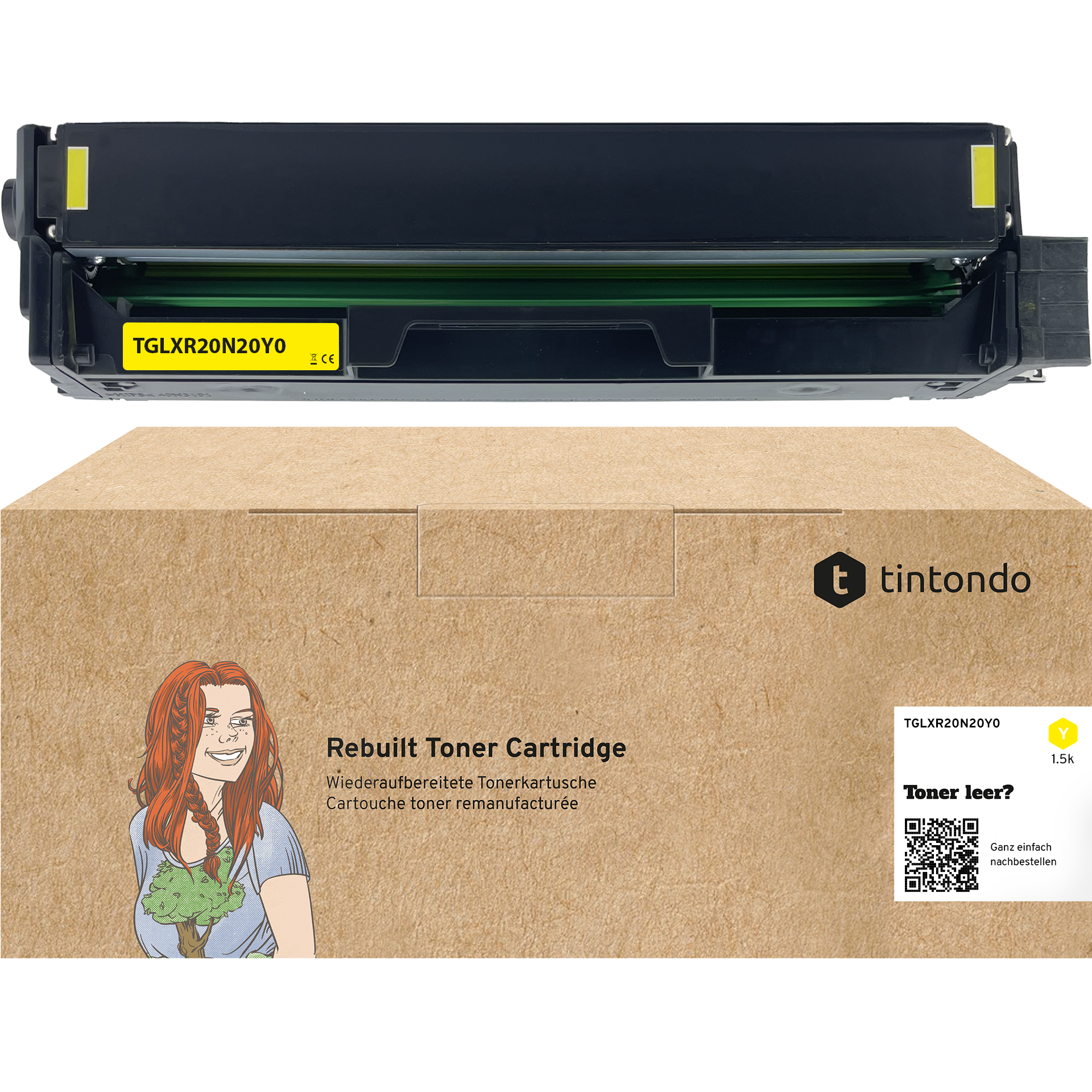 Kompatibler Toner für Lexmark CS331dw CS431dw CX431adw 20N20Y0 Gelb
