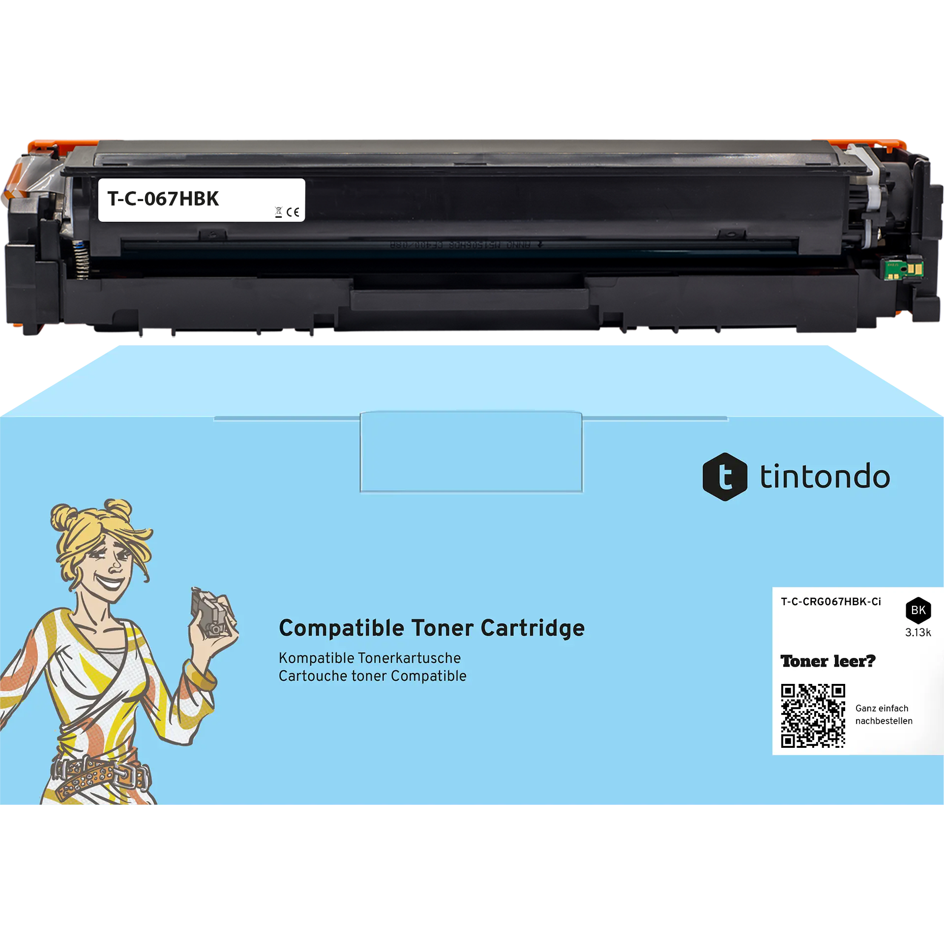 Toner kompatibel zu Canon  067H Schwarz
