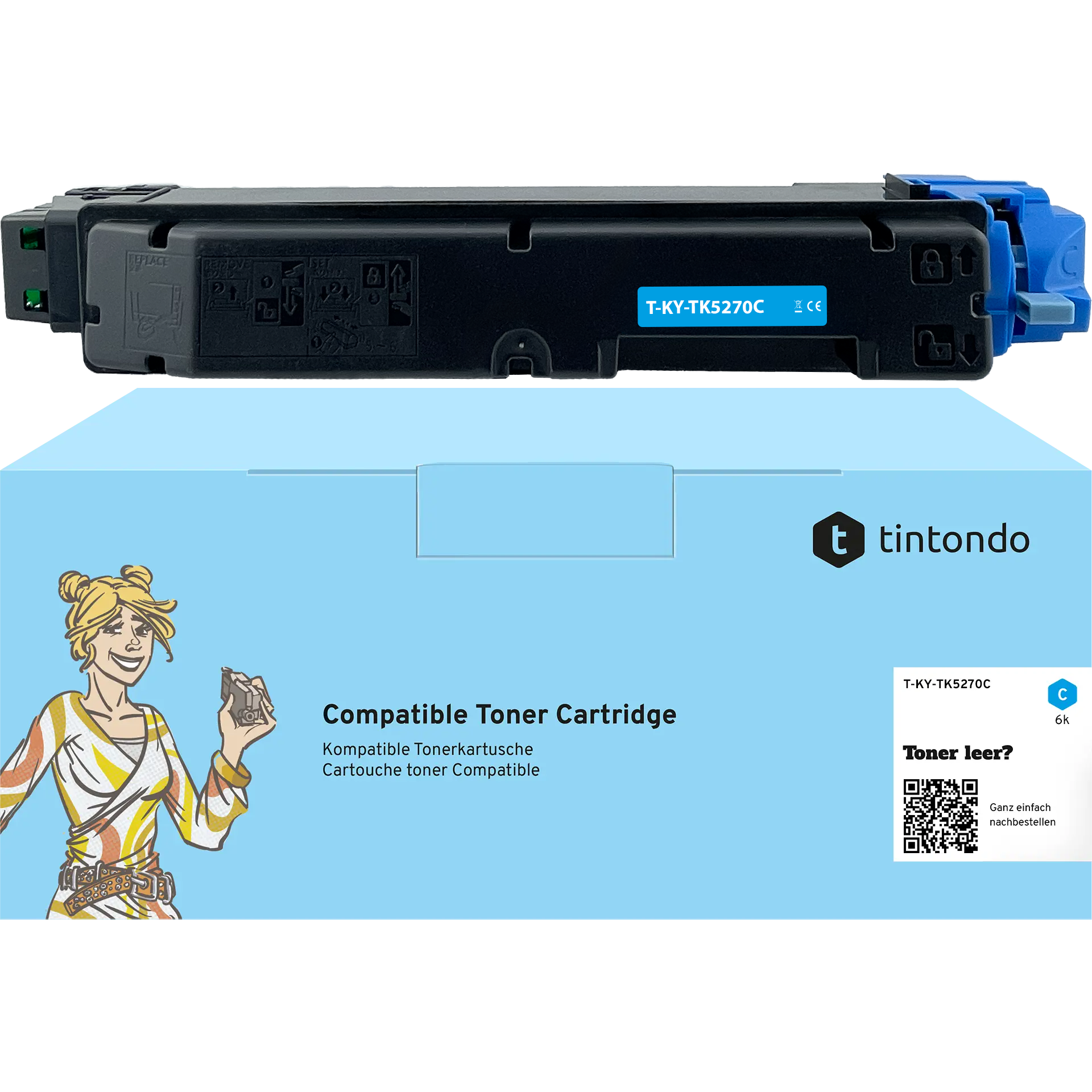 Toner kompatibel für Kyocera TK-5270 Cyan