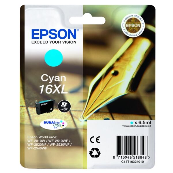 Original Tintenpatrone Epson 16XL Cyan